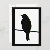 Western Briefkaart Blauwvogelsilhouet (Voorkant / Achterkant)