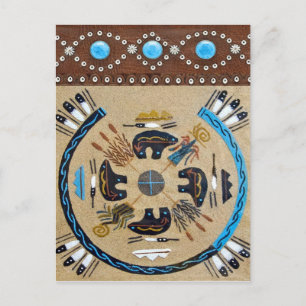 western Briefkaart "Native American Sandschilders"