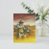 Western Briefkaart ter illustratie van Hoesje van  (Staand voorkant)