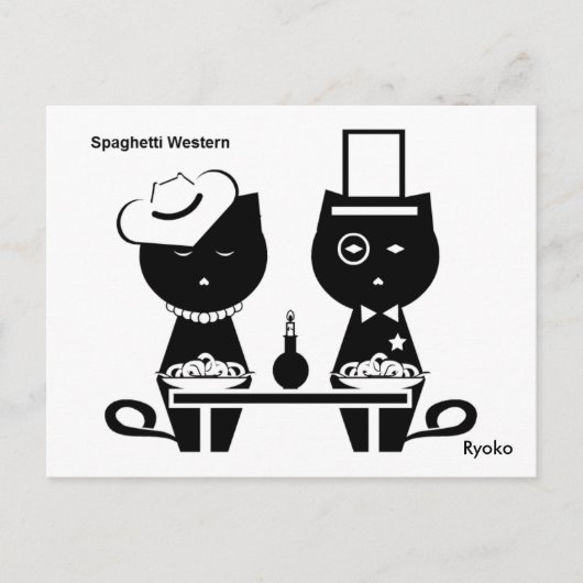 Western Briefkaart van Spaghetti (Voorkant)
