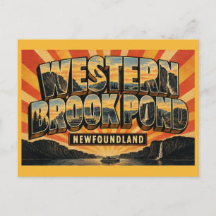 Western Brook Pond Newfoundland Fjord Briefkaart
