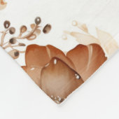 Western Brown Cream Southwest Floral Fleece Deken (Hoek)