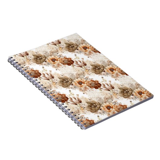 Western Brown Cream Southwest Floral Notitieboek (Rechterzijde)