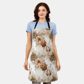 Western Brown Cream Southwest Floral Schort (Gedragen)