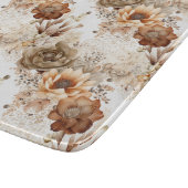 Western Brown Cream Southwest Floral Snijplank (Hoek)