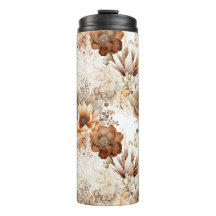 Western Brown Cream Southwest Floral