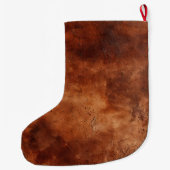 Western Brown Howdy Cowboy Brown Grote Kerstsok (Achterkant)
