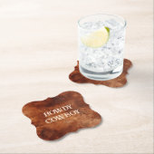 Western Brown Howdy Cowboy Brown Kartonnen Onderzetters (Insitu)