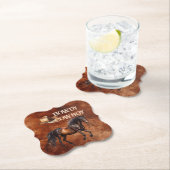 Western Brown Howdy Cowboy Brown Kartonnen Onderzetters (Insitu)