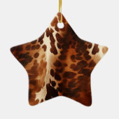 Western Brown Howdy Cowboy Brown Keramisch Ornament (Achterkant)