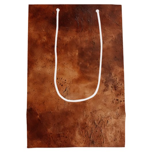 Western Brown Howdy Cowboy Brown Medium Cadeauzakje (Achterkant)