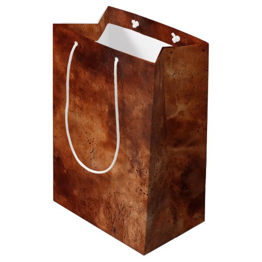 Western Brown Howdy Cowboy Brown Medium Cadeauzakje (Achterkant Gekanteld)