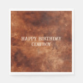 Western Brown Howdy Cowboy Brown Servet (Voorkant)