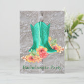 Western Bruiloft Bachelorette Party Custom Kaart (Staand voorkant)