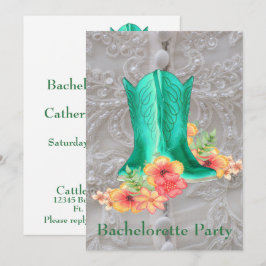 Western Bruiloft Bachelorette Party Custom Kaart