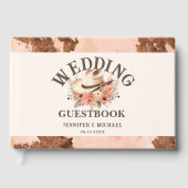 Western Bruiloft Blush Koeienhuid Bruiloft Gastenb Gastenboek (Voorkant)