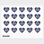 Western Bruiloft Denim Hart RSVP Envelope Seals Sticker (Vel)