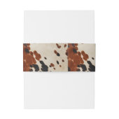 Western Bruiloft Koeienhuid Belly Band Uitnodigingen Wikkel (Achterkant Voorbeeld)