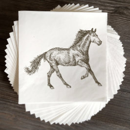 Western bruiloft paard rustieke land ruitersport servet