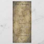 Western bruiloft-programma voor barrel en Boots Programmakaart (Achterkant)