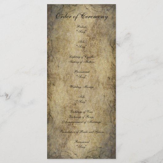 Western bruiloft-programma voor barrel en Boots Programmakaart (Achterkant)