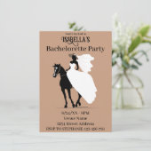 Western bruiloft vrijgezellenfeest feestdagenkaart (Staand voorkant)