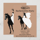 Western bruiloft vrijgezellenfeest feestdagenkaart (Voorkant / Achterkant)