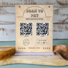 Western bruin 2 QR code zuidelijke scan te betalen Poster