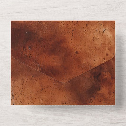 Western bruin all in one uitnodiging (Achterkant)