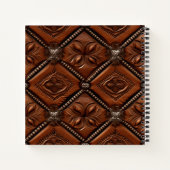 Western bruin bewerkt leder notitieboek (Achterkant)