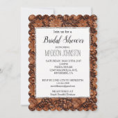 Western bruin bloemencrème cowgirl kaart (Voorkant)