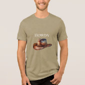 Western bruin cowboy Pet Tri-Blend Shirt (Voorkant)