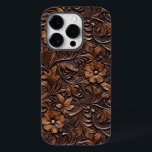 Western Bruin Cowgirl Bohemian Floral Case-Mate iPhone 14 Pro Hoesje<br><div class="desc">Western cowgirl bruin bloemen bohemian</div>