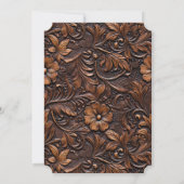 Western Bruin Cowgirl Bohemian Floral Kaart (Achterkant)