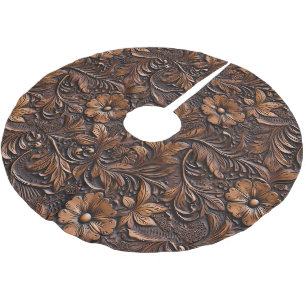 Western Bruin Cowgirl Bohemian Floral Kerstboom Rok