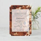 Western bruin crème cowboy Koeienhuid Kaart (Staand voorkant)