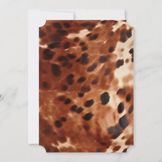 Western bruin crème cowboy Koeienhuid Kaart (Achterkant)