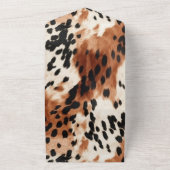 Western bruin crème dierlijk Koeienhuid All In One Uitnodiging (Buitenkant)