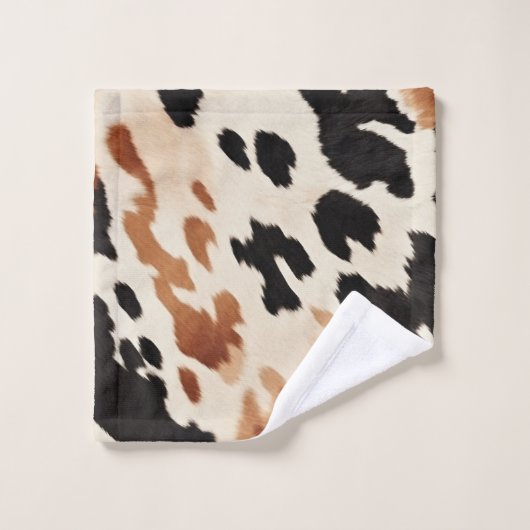 Western bruin crème dierlijk Koeienhuid Bad Handdoek (Wasdoekje)