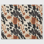 Western bruin crème dierlijk Koeienhuid Cadeaupapier (Vlak)