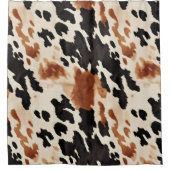 Western bruin crème dierlijk Koeienhuid Douchegordijn (Voorkant)