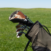 Western bruin crème dierlijk Koeienhuid Golfheadcover (Insitu)