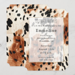 Western bruin crème dierlijk Koeienhuid Kaart