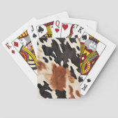 Western bruin crème dierlijk Koeienhuid Pokerkaarten (Achterkant)