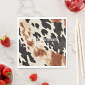 Western bruin crème dierlijk Koeienhuid Servet (Insitu)