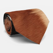 Western bruin crème dierlijk Koeienhuid Stropdas (Opgerold)