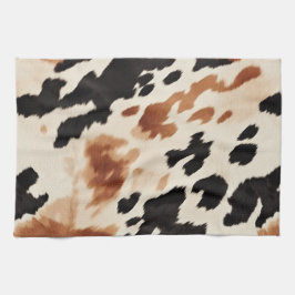 Western bruin crème dierlijk Koeienhuid Theedoek