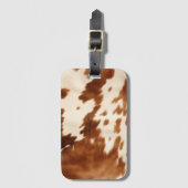Western bruin crème Koeienhuid Bagagelabel (Voorkant (verticaal))