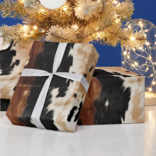 Western bruin crème Koeienhuid Dier Cadeaupapier