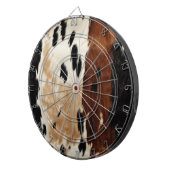 Western bruin crème Koeienhuid Dier Dartbord (Voorkant Rechts)